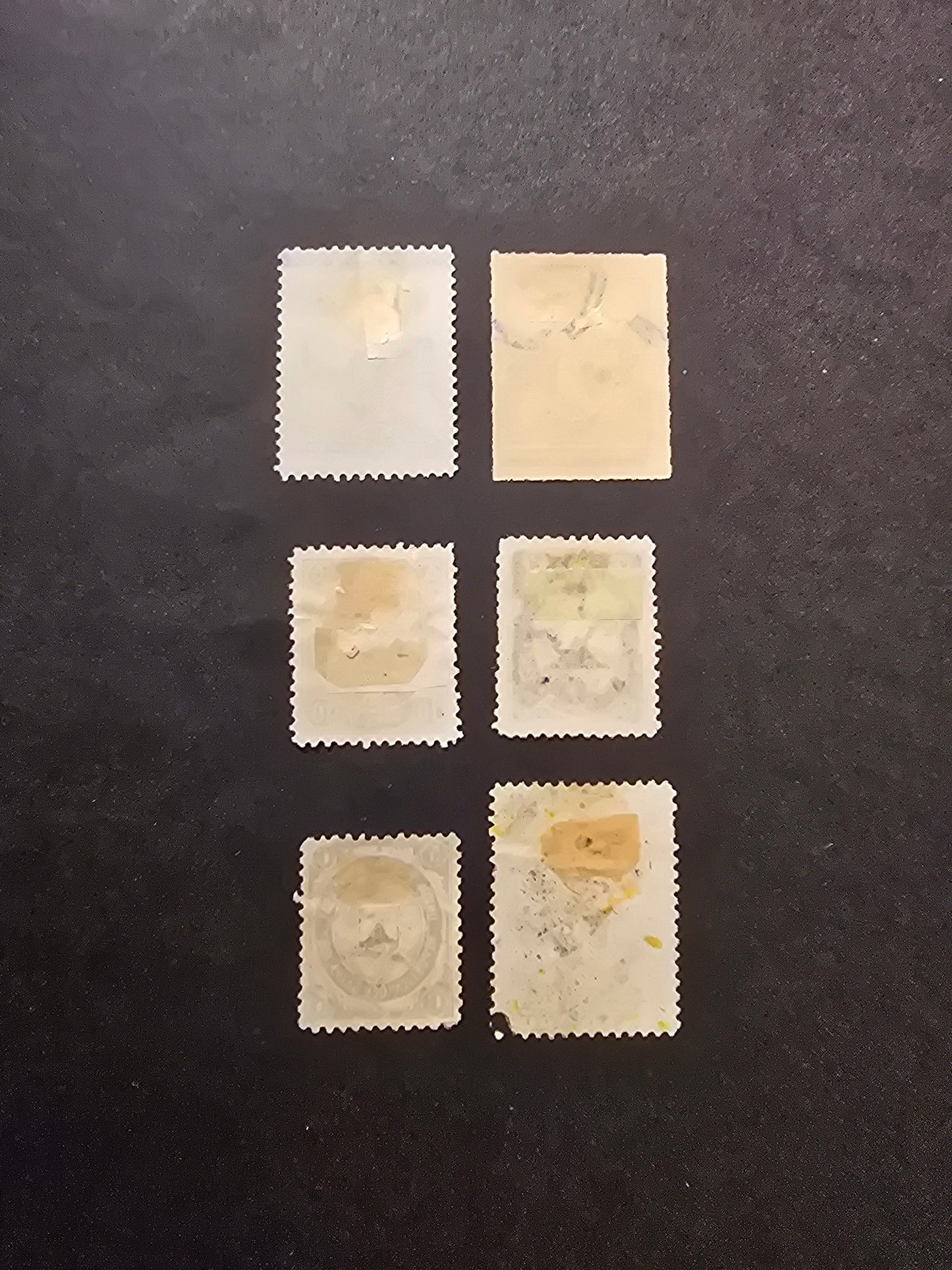 Lot 140 El Salvador SC#13,15a, 16, 18, 20, 23 1c Green Arms - Surcharges, 1879-1889 Coat of Arms - Surcharge Issues, 6 Fine/Very Fine Used Singles