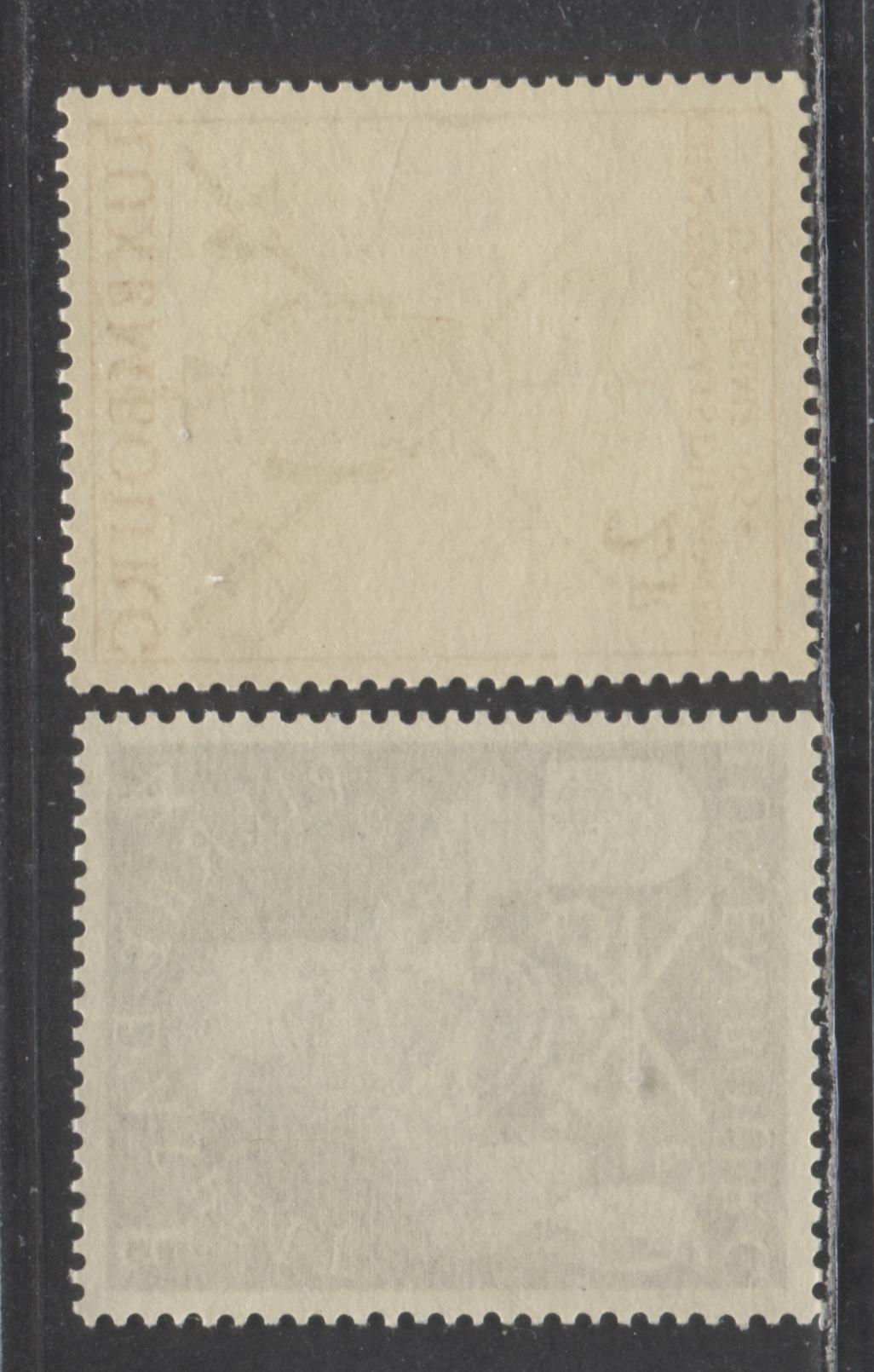 Lot 290 Luxembourg SC#297-298 1953 Pierre d'Aspelt & Fencing Issues, 4fr Black & 2fr Red Brown/Black Brown, 2 VFNH Singles, Click on Listing to See ALL Pictures, 2022 Scott Classic Cat. $13.5 USD