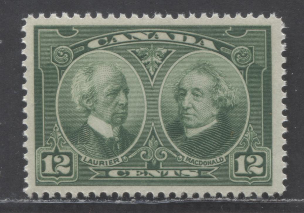 Lot 37 Canada #147 12c Green Laurier & Macdonald, 1927 Historical Issue, A VFNH Single