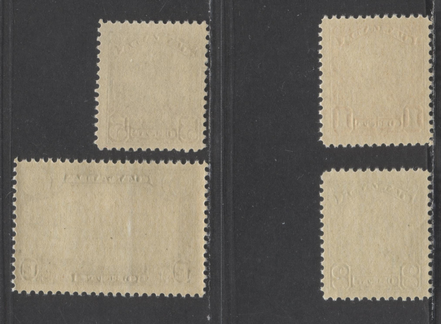 Lot 57 Canada #149-150, 153, 156 1c/12c Orange/Gray King George V & Quebec Bridge, 1928-1929 Scroll Issue, 4 FNH Singles