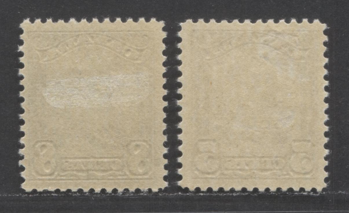 Lot 38 Canada #153-154 5c-8c Deep Violet & Blue King George V, 1928-1929 Scroll Issue, 2 VFNH Singles