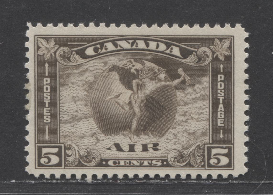 Lot 153 Canada #C2 5c Olive Brown Winged Figures & Surcharges, 1928-1932 Airmail Issues, A FOG Single