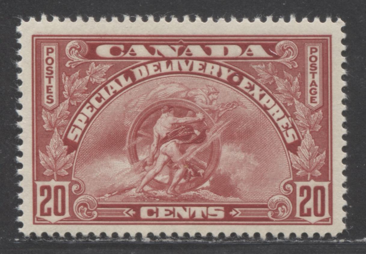 Canada #E6 20c Dark Carmine, 1935 Special Delivery Issue, A VFOG Single With Cream Gum