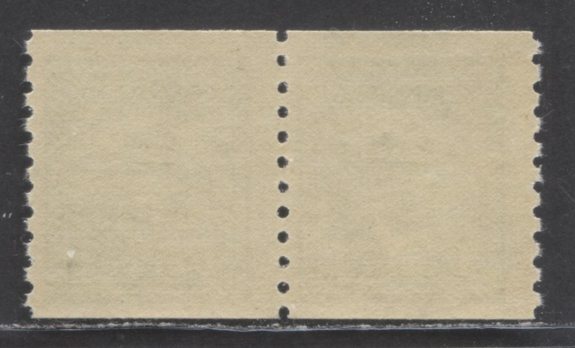 Canada #279 1c Green, 1948 King George VI War Issue Coil Stamps, A FNH Coil Pair On Vertically Ribbed Paper With Deep Cream Gum, Vertically Perf 9.5