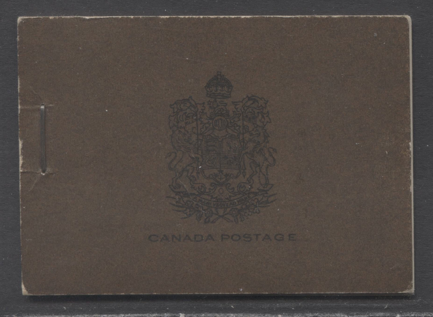 Canada #BK21bE 1933-1934 Medallion Issue, A Complete 25c English Booklet, 2 Panes Of 6 2c Black Brown, Type II 'Register' Slogan, 103,000 Issue