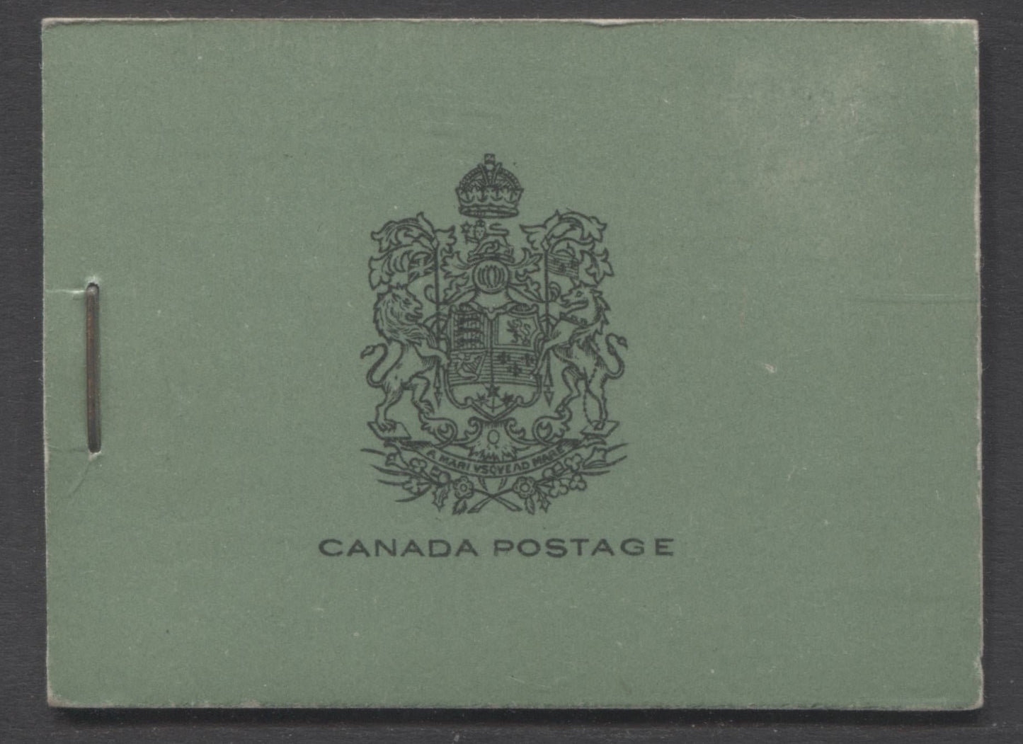 Lot 9 Canada #BK15aE 1930-1932 KGV Arch Or Leaf Issue, A Complete 25c English Booklet, 2 Panes Of 6 2c Green, Typographed Cover, No Tape, Flat Plate Printing, 1,016,000 Issued