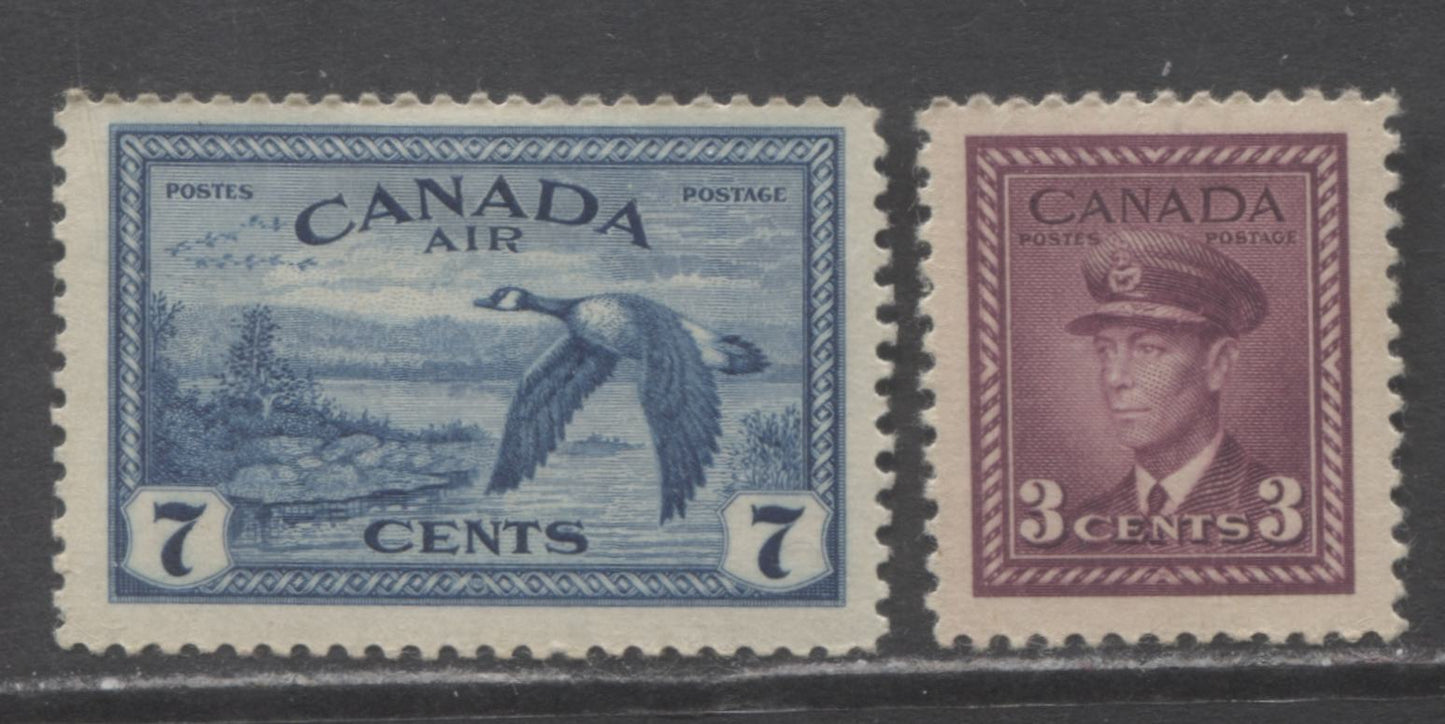 Canada Private Enterprise Booklet 1942-1947 War Issue, A Complete 10c Booklet, 1 3c Rose Violet & 1 7c Blue (Air), Malton, Ontario, Trans Canada Airways