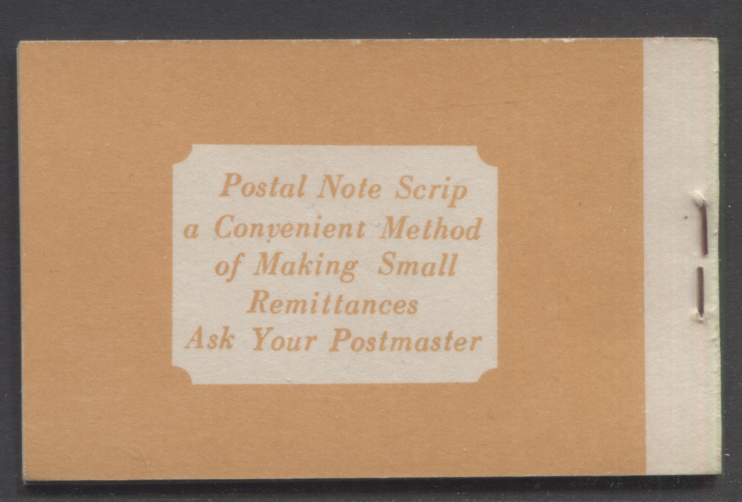 Lot 61 Canada #BK39bE (McCann) 1942-1947 War Issue, A Complete $1 English Booklet With 3c Rose Violet & 4c Dark Carmine Panes Of 4 & 2 Panes Of 4 Of 7c blue. Combination Gift Booklet, 14mm Staple, English Text, 404,500 Issued