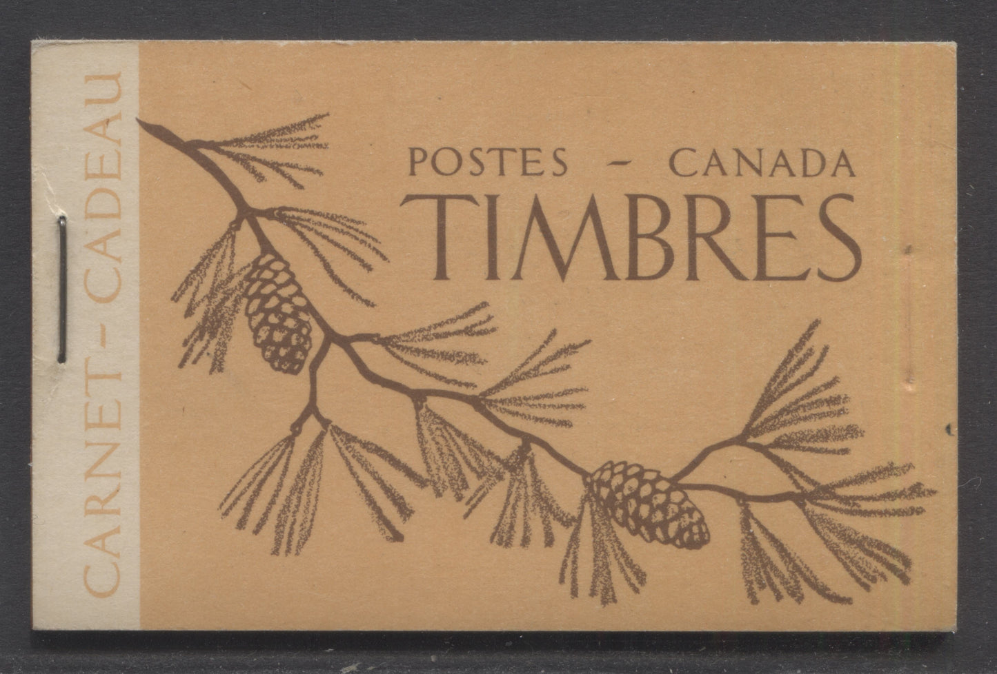 Lot 398 Canada #BK39cF (McCann) 1942-1947 War Issue, A Complete $1 French Booklet With 3c Rose Violet & 4c Dark Carmine Panes Of 4 & 2 Panes Of 4 Of 7c blue. Combination Gift Booklet, 12mm Staple, French Text, 100,000 Issued, CBN-OOOOOOO Paper