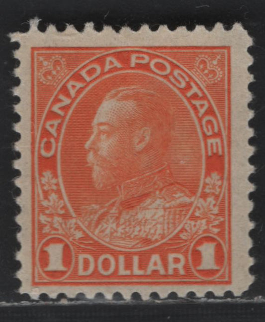 Lot 59 Canada #122iv $1 Brownish Orange King George V, 1911-1928 Admiral Issue, A Fine OG Example of the Dry Printing