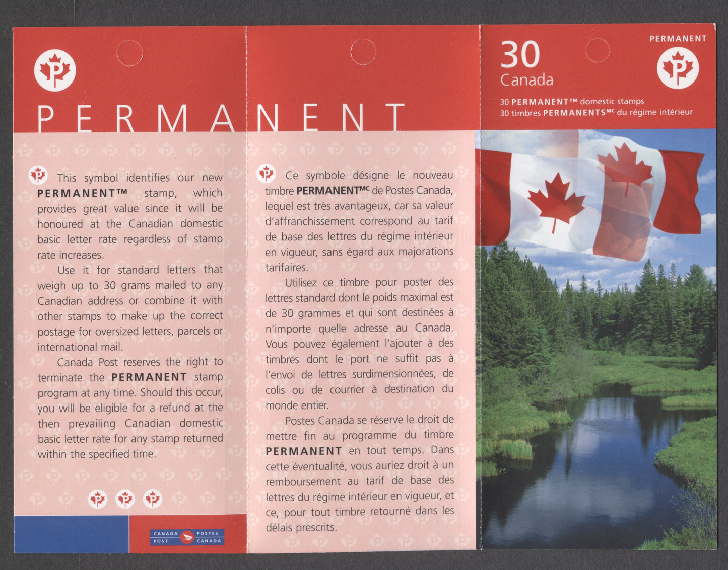 Canada #BK342A 2006-2007 Definitive Issue, A P(52c) Multicolored Booklet, LF/HB Pane On TRC Paper, 29 Slit Roulette, Barcode On Top Of Panel To Left Of Stamps, Barcode 3761 0, CBN Printing