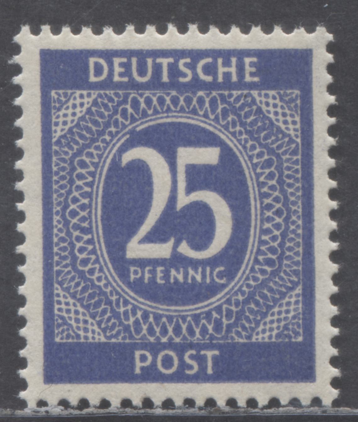 Germany SC#545 (Mi 926c) 25pf Vivid Lilac Ultramarine 1946 Numeral Definitives, A VFNH Single, Estimated Value $25 USD