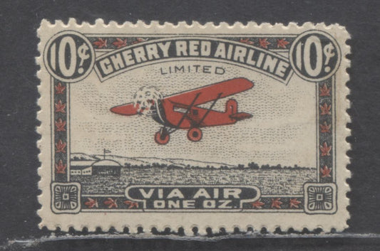 Lot 59 Canada #CL46 10c Red & Black Cherry Red Airline, 1929 Air Post Semi Postals, A VFOG Single