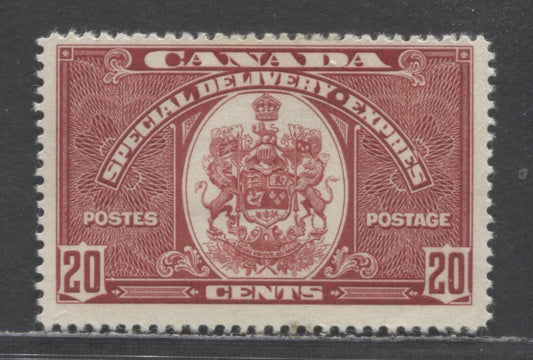 Lot 61 Canada #E8 20c Dark Carmine, 1938 Special Delivery Issue, A FOG Single