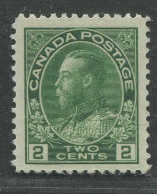 Lot 50 Canada #107e 2c Green King George V, 1911-1928 Admiral Issue, A VFNH Example Of The Dry Printing