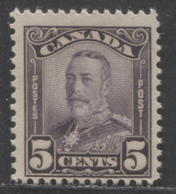 Canada #153 5c Deep Violet , 1928 -1929 King George V Scroll Issue, A FNH Single