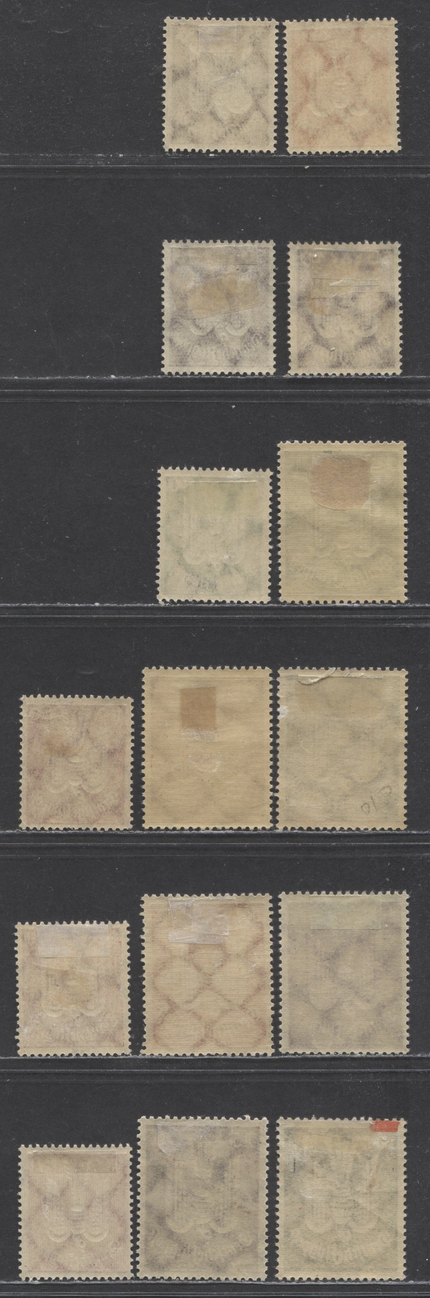 Lot 97 Germany SC#C3-C14(MI#210-218, 235-237) 1922-1923 Airmail Issue, Set On Medium Paper With Extra Shades Of The 50pf And 60pf, 15 VFOG Singles, Click on Listing to See ALL Pictures, Estimated Value $5 USD
