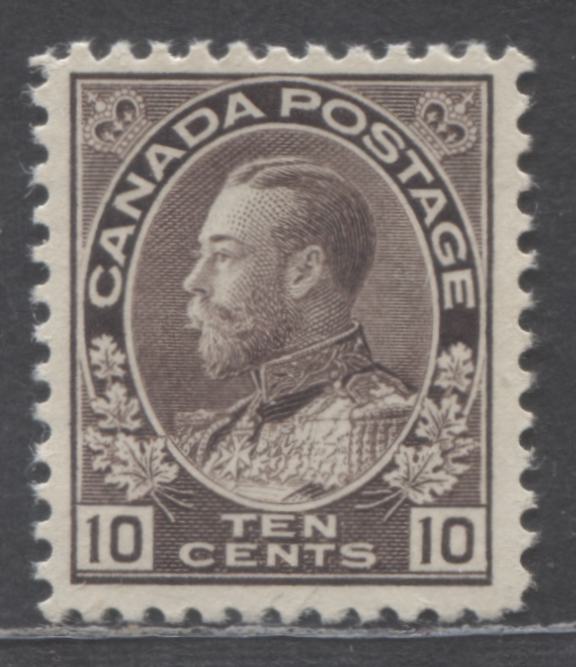 Lot 6 Canada #116 10c Plum King George V, 1911-1925 Admiral Issue, A VFNH Single With Gratton Certificate