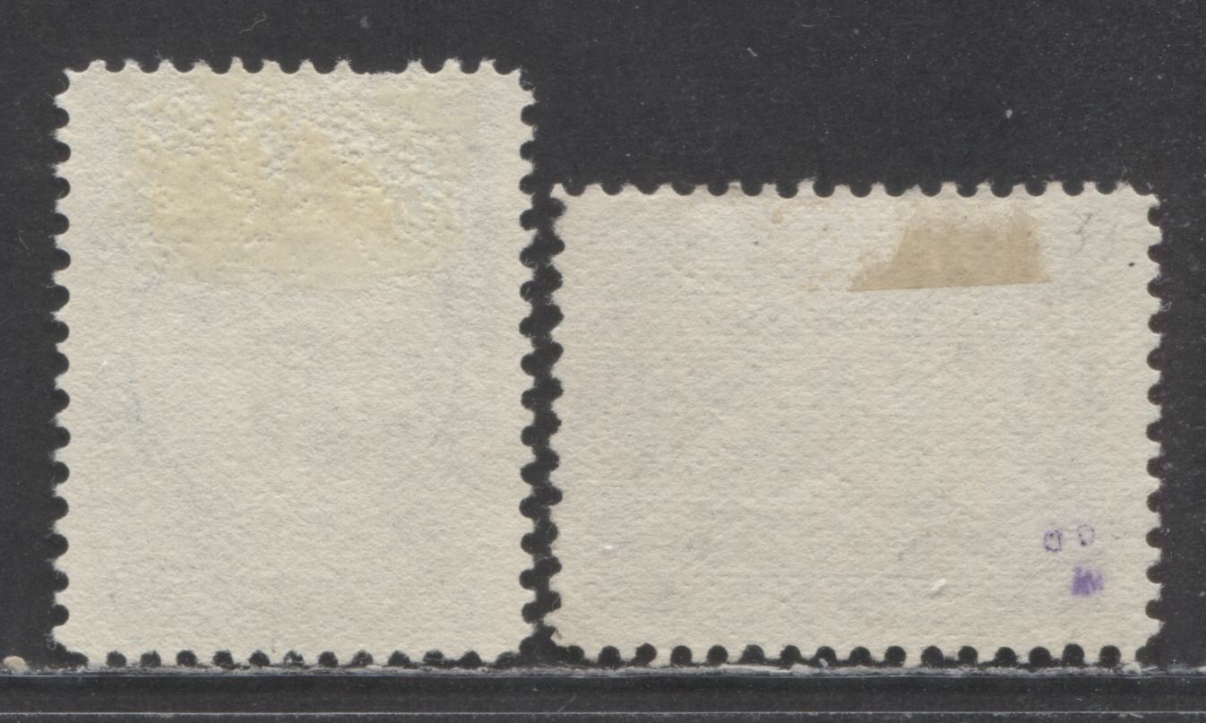 Lot 212 Newfoundland #68, 72 10c & 30c Black Brown & Slate Cabot's Ship & Colony Seal, 1897 Cabot Issue, 2 VFOG Singles