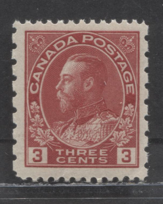 Lot 239 Canada #184 3c Bright Rose Red King George V, 1931 Admiral Provisional Issue, A VFNH Jumbo Margin Single