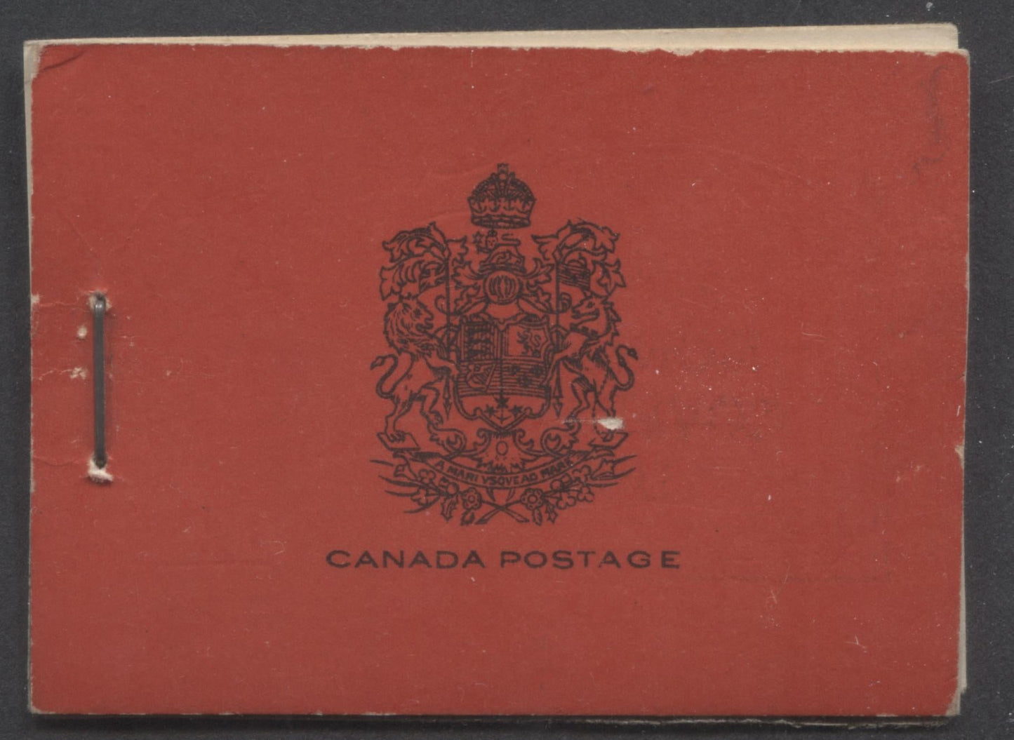 Lot 129 Canada #BK16 25c Deep Red King George V, 1930-1931 Arch/Leaf Issue, A FNH Booklet With Two Panes Of 6 of the 2c Red Die 1