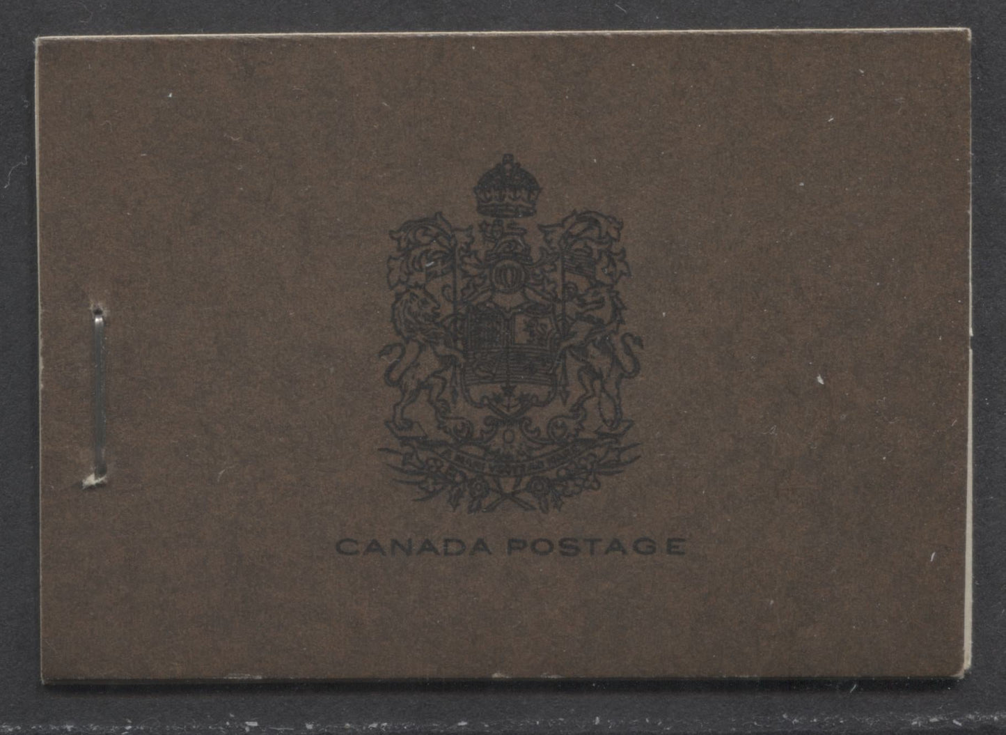 Lot 80 Canada #BK21b 25c Black Brown King George V, 1932 Medallion Issue, A FNH Booklet With 2 Panes Of 6, Type 2 Slogans on Inside Cover