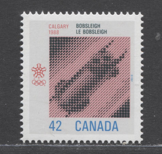 Lot 137 Canada #1131var 1987 Calgary 88 Olympics Issue, A VFNH Single On Unlisted DF/DF Paper