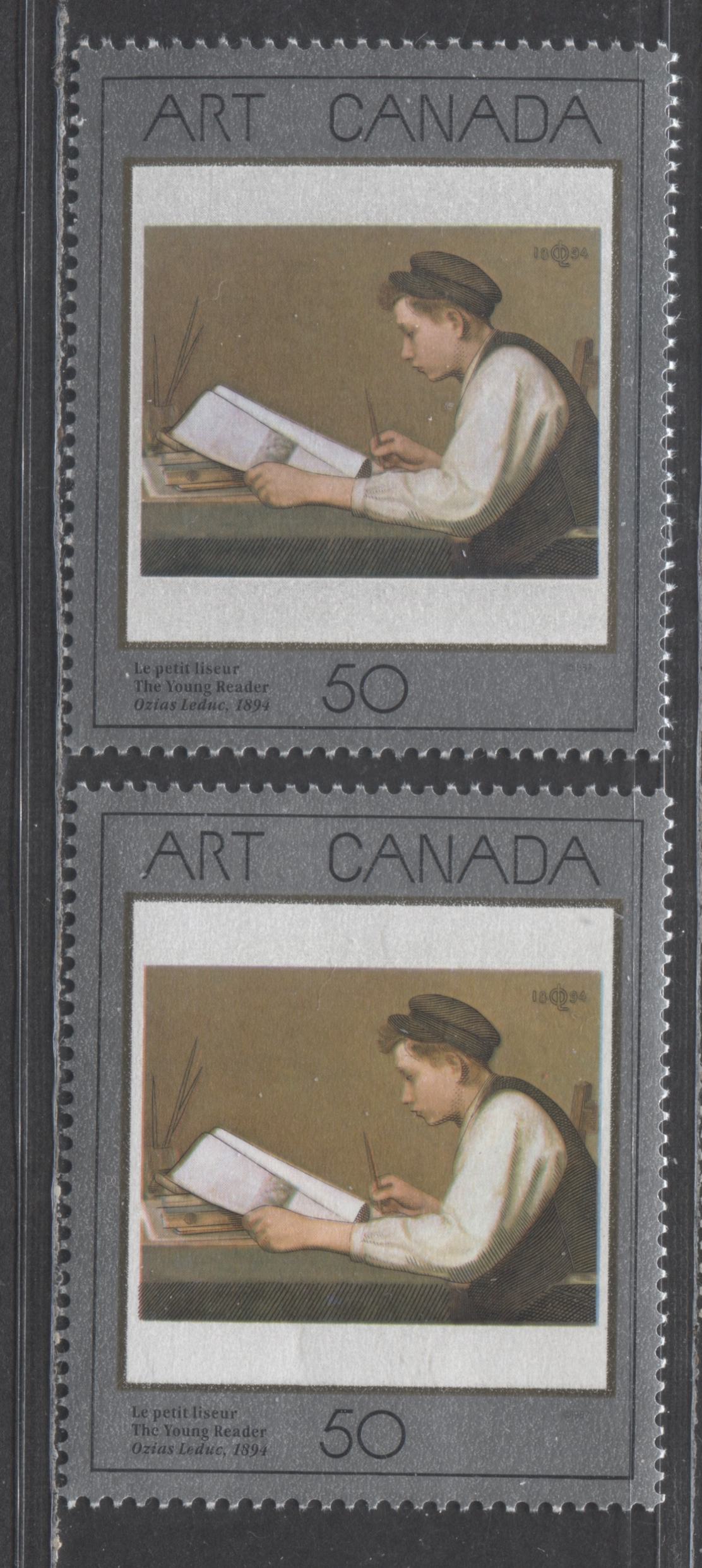 Lot 121 Canada #1203-1203i 1988 Art Canada Issue, VFNH Examples Of The Normal DF and Scarcer LF Harrison Paper