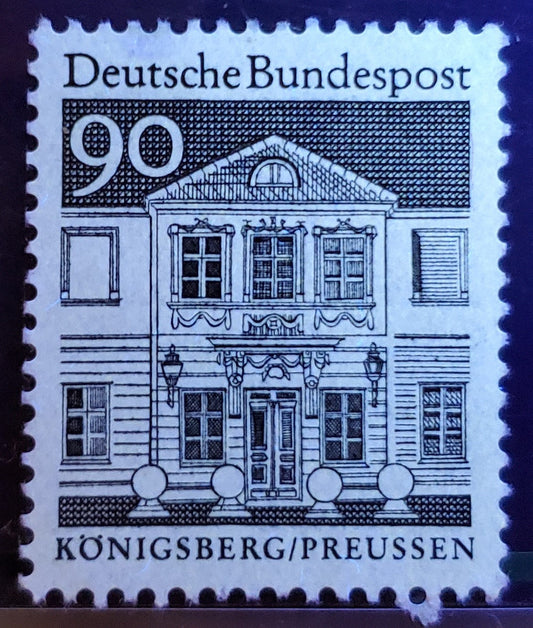 Lot 81 Germany Mi#499var (SC# 947) 90pf Black 1964-1966 German Building Definitives, Very Very Weak Fluorescence, Almost Completely Omitted, A VFNH Single, Click on Listing to See ALL Pictures, Estimated Value $10