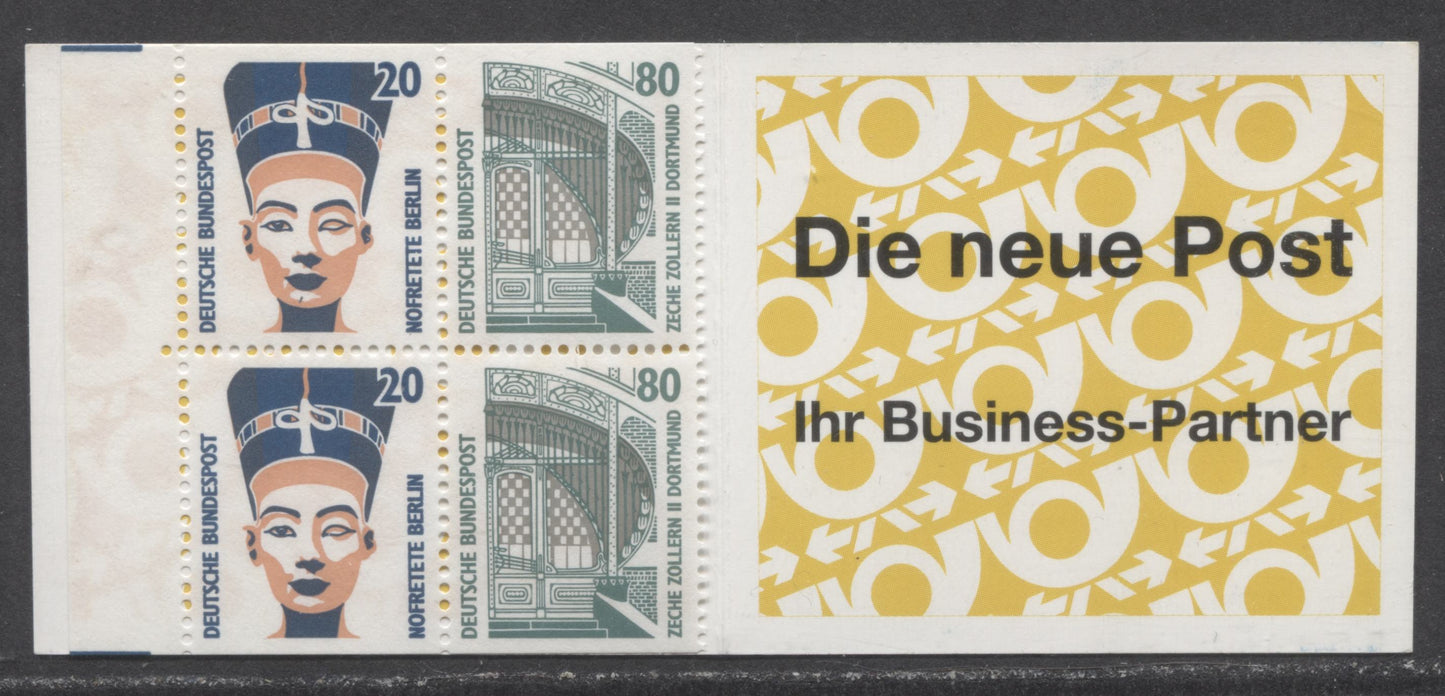 Germany Mi#28c (SC# 1528b) 20pf-80pf Multicolored 1987-1996 Designs Issue, With CeBIT93 Cover, A VFNH Booklet, Click on Listing to See ALL Pictures, Estimated Value $6