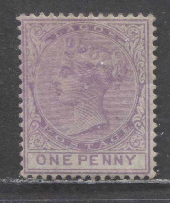 Lot 244 Lagos SC#7var 1d Mauve 1876 Queen Victoria Issue, Comb Perf 14 ...