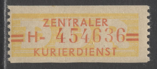 German Democratic Republic Mi#19IA 20pf Yellow & Red 1958 Official Coils Issue, Original Printing For Magdeburg, A FNH Single, Click on Listing to See ALL Pictures, Estimated Value $425 USD