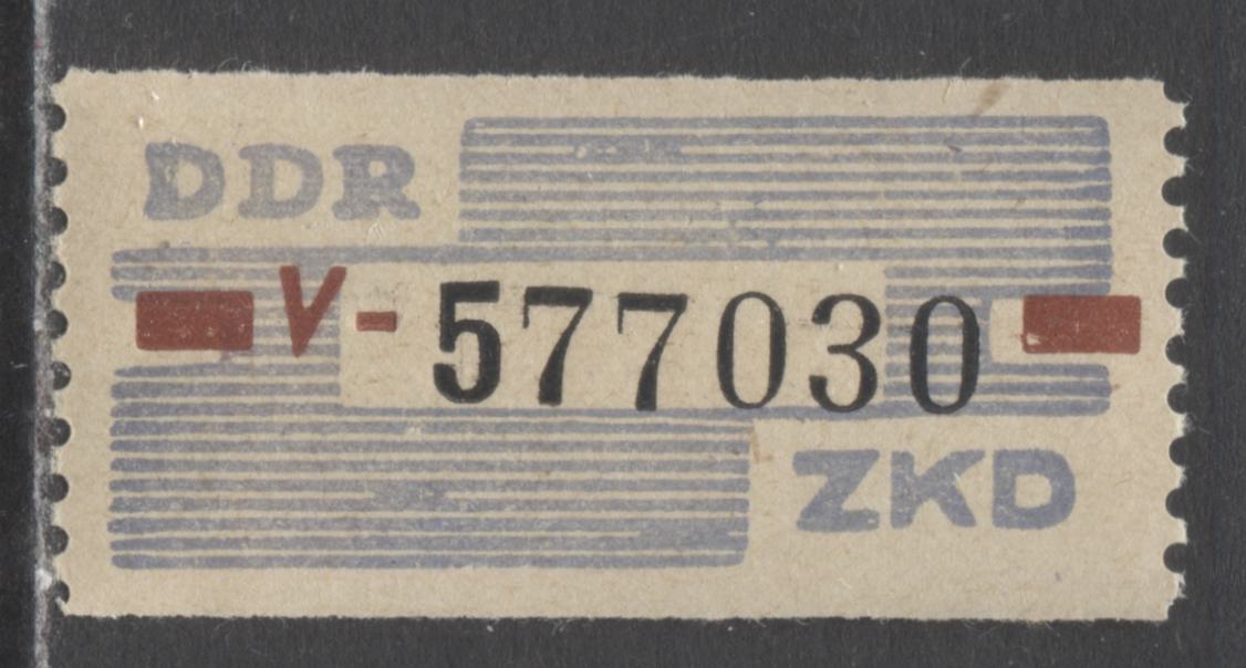 German Democratic Republic Mi#28v 10pf Lively Grey Blue, Dark Brownish Red & Black 1959 Official Coil Issue For Hale / Saale, A VFNH Single, Click on Listing to See ALL Pictures, Estimated Value $45 USD