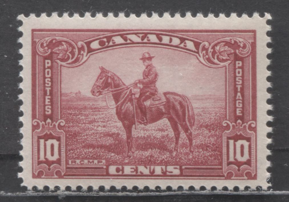 Canada #223 10c Deep Carmine Rose RCMP, 1935 King George V Pictorial Issue, A VFNH Single On Horizontal Wove Paper With Cream Gum