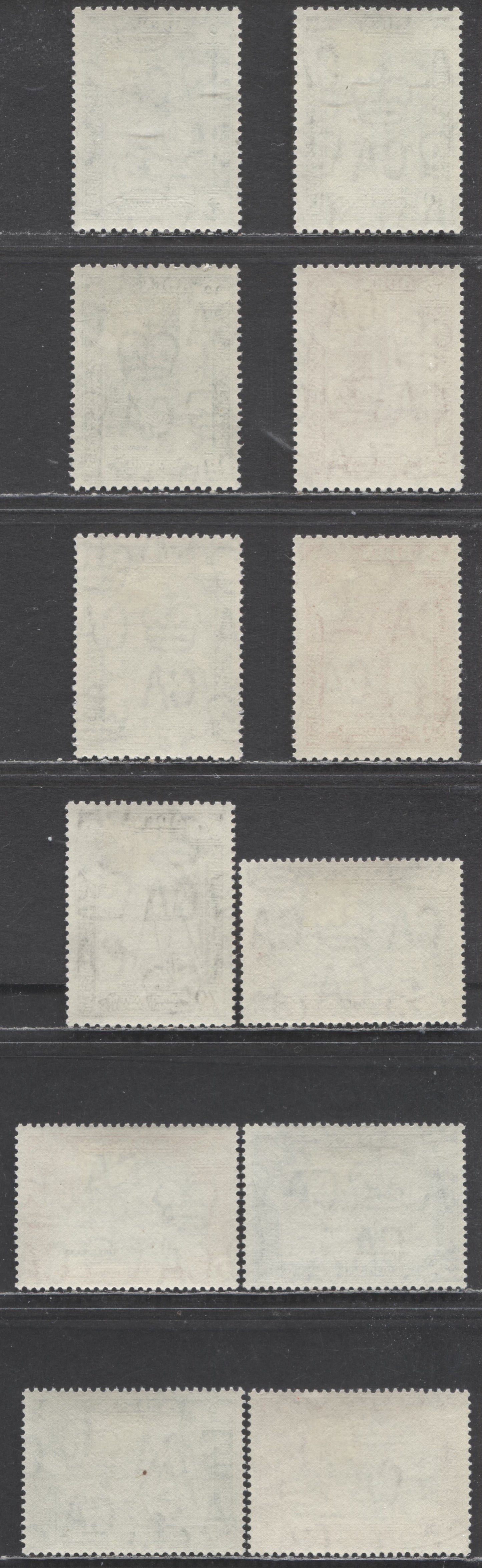 Lot 61 Aden - Qu'aiti State Of Hadhramaut SC#41-52 1963 Definitives, Block CA Wmk, 12 F/VFOG Singles, Click on Listing to See ALL Pictures, Estimated Value $25