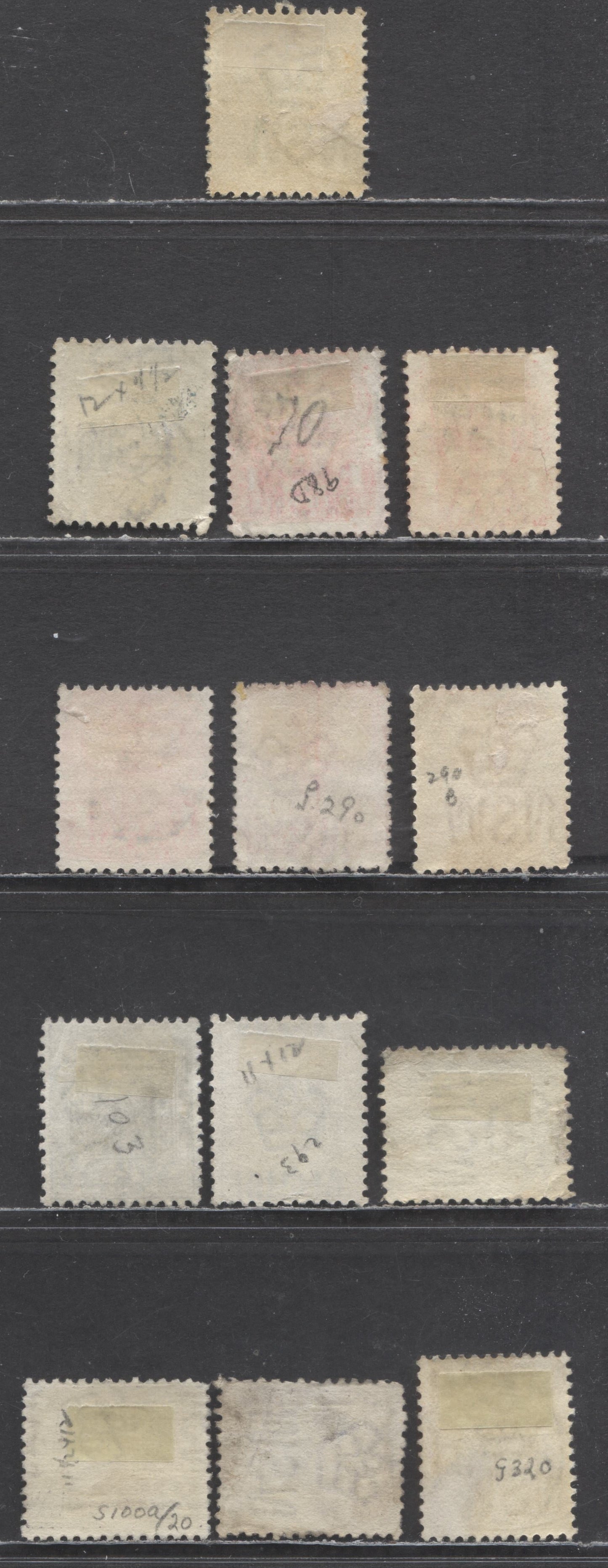 Lot 86 Australian States - New South Wales SC#98/106 1897-1899 Arms & Queen Victoria Issues, Most Listed Perfs & Dies, Large Crown & NSW Wmk, 13 Fine/Very Fine Used Singles, Estimated Value $10