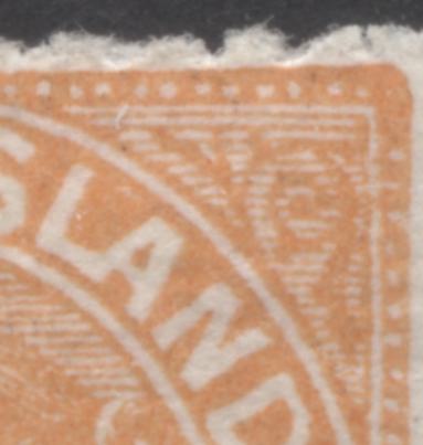 Lot 99 Australian States - Queensland SC#98var 1p Orange 1895 Sidefaces Issue, On Thick Paper, Showing 'LA' Of Queensland Joined, Large Crown Over Q Wmk, A FOG Single, Click on Listing to See ALL Pictures, Estimated Value $10