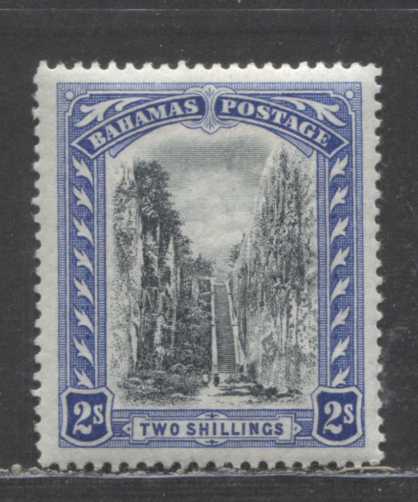 Lot 439 Bahamas SC#35 2/- Ultramarine & Black 1903 Queen's Staircase Definitives, Crown CC Wmk, A VFOG Single, Click on Listing to See ALL Pictures, 2022 Scott Classic Cat. $35