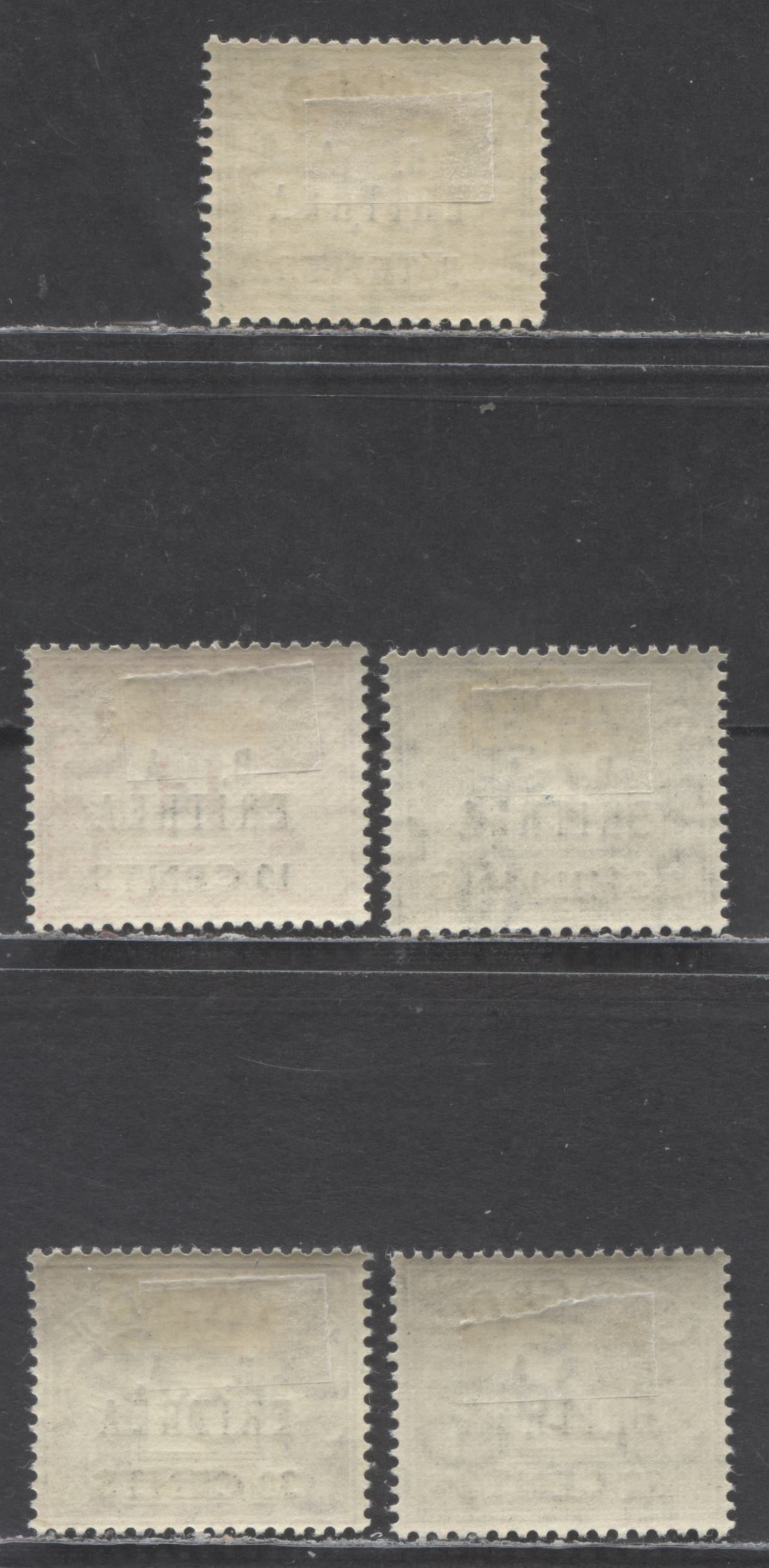 Lot 477 British Forces In Eritrea SC#J6-J10 1950 Overprinted Postage Dues, 5 VFOG Singles, Click on Listing to See ALL Pictures, Estimated Value $43