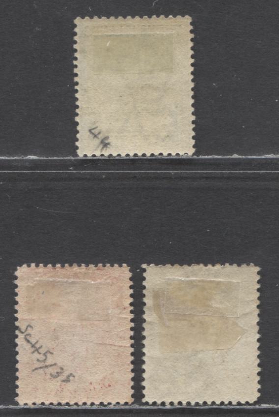 Lot 65 Turks Islands SC#45/51 1882-1895 Queen Victoria Issue, 1/2d Is Die B, Crown CA Wmk, 3 F/VFOG Singles, Click on Listing to See ALL Pictures, 2017 Scott Cat. $21.5