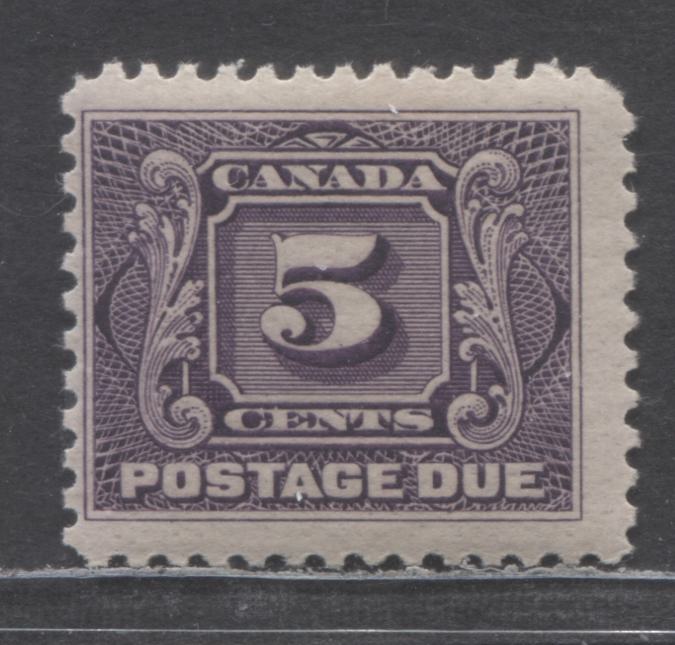 Lot 48 Canada #J4 5c Reddish Violet, 1906-1928 First Postage Due Issue, A FNH Single On Thin Paper