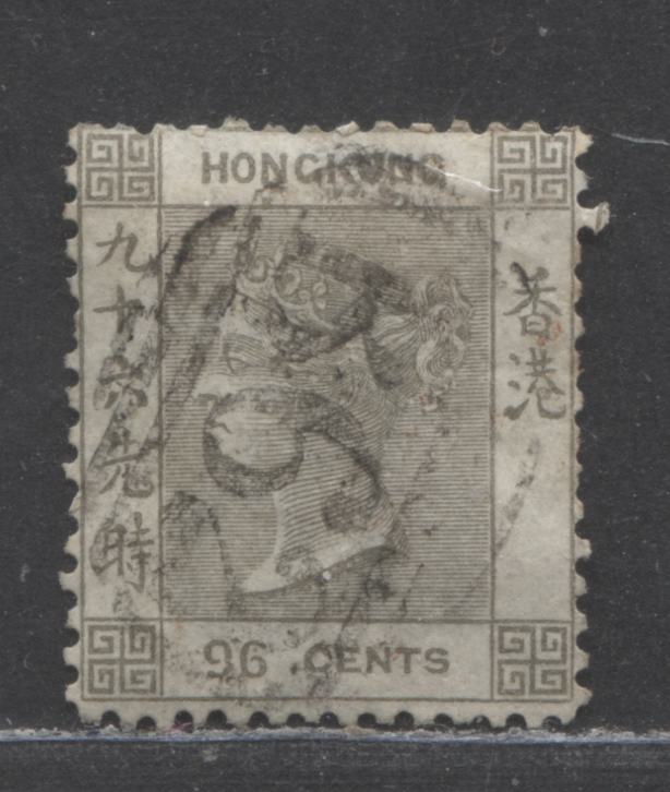 Lot 73 Hong Kong SC#24 96c Gray 1863-1880 Queen Victoria Issue, A Very Good/Fine Used Single, Click on Listing to See ALL Pictures, Estimated Value $20