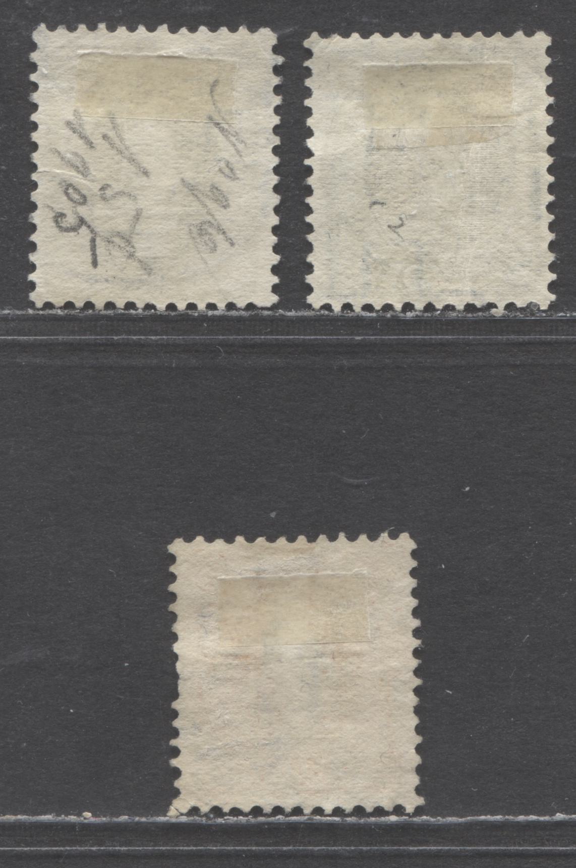 Lot 480 Switzerland SC#119/122 1907 Standing Helvetia Issue, Perf. 11.5 x 12, Watermark Swiss Cross, Granite Paper, 3 Fine Used Singles, Click on Listing to See ALL Pictures, Estimated Value $53