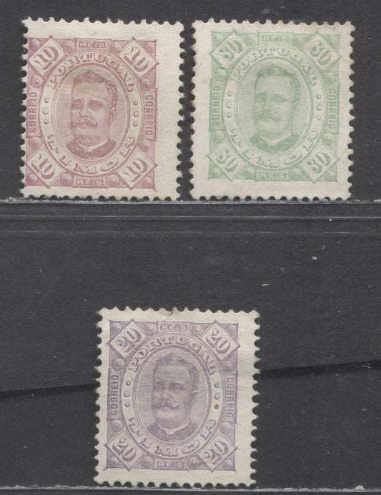 Lot 499 Timor SC#23/29 1894 King Carlos, Issued Without Gum,3 Fine Unused Singles, Click on Listing to See ALL Pictures, Estimated Value $8