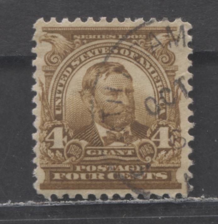 United States SC#303 4c Brown 1902-1903 4th Banknote Issue, A Very Fine Used Single, Click on Listing to See ALL Pictures, 2017 Scott Cat. $2.25