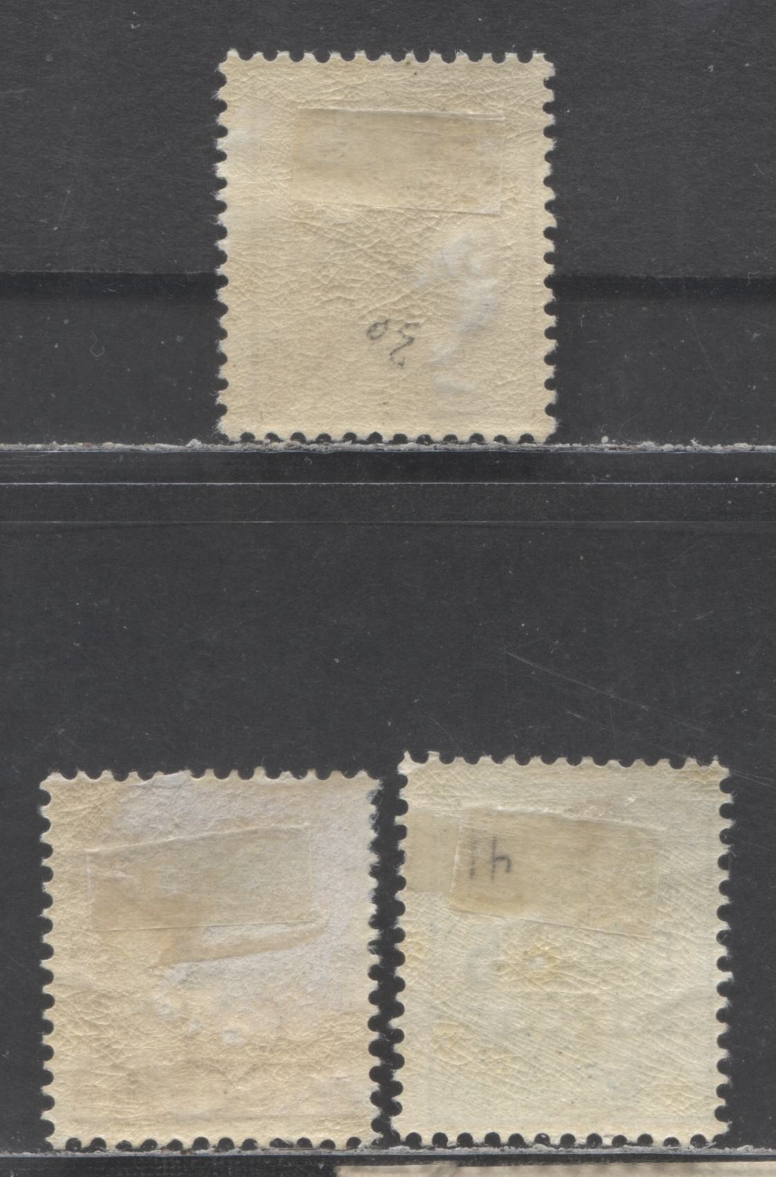 Lot 92 Danish West Indies SC#30/41 1903-1905 Surcharge & Christian X  Issues, 3 FOG Singles, Click on Listing to See ALL Pictures, Estimated Value $29
