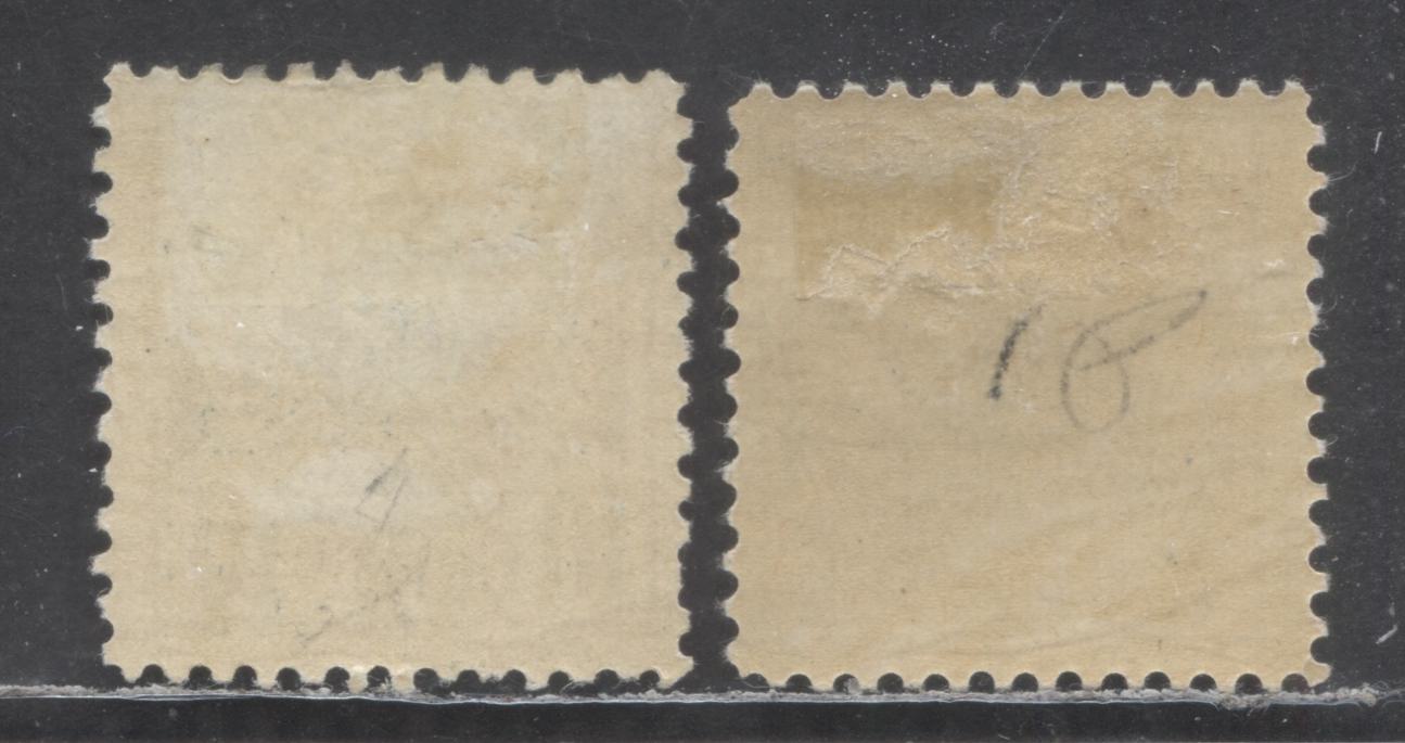 Lot 97 Danish West Indies SC#J1/J4 1902 Postage Dues, 2 VG/FOG Singles, Click on Listing to See ALL Pictures, Estimated Value $15