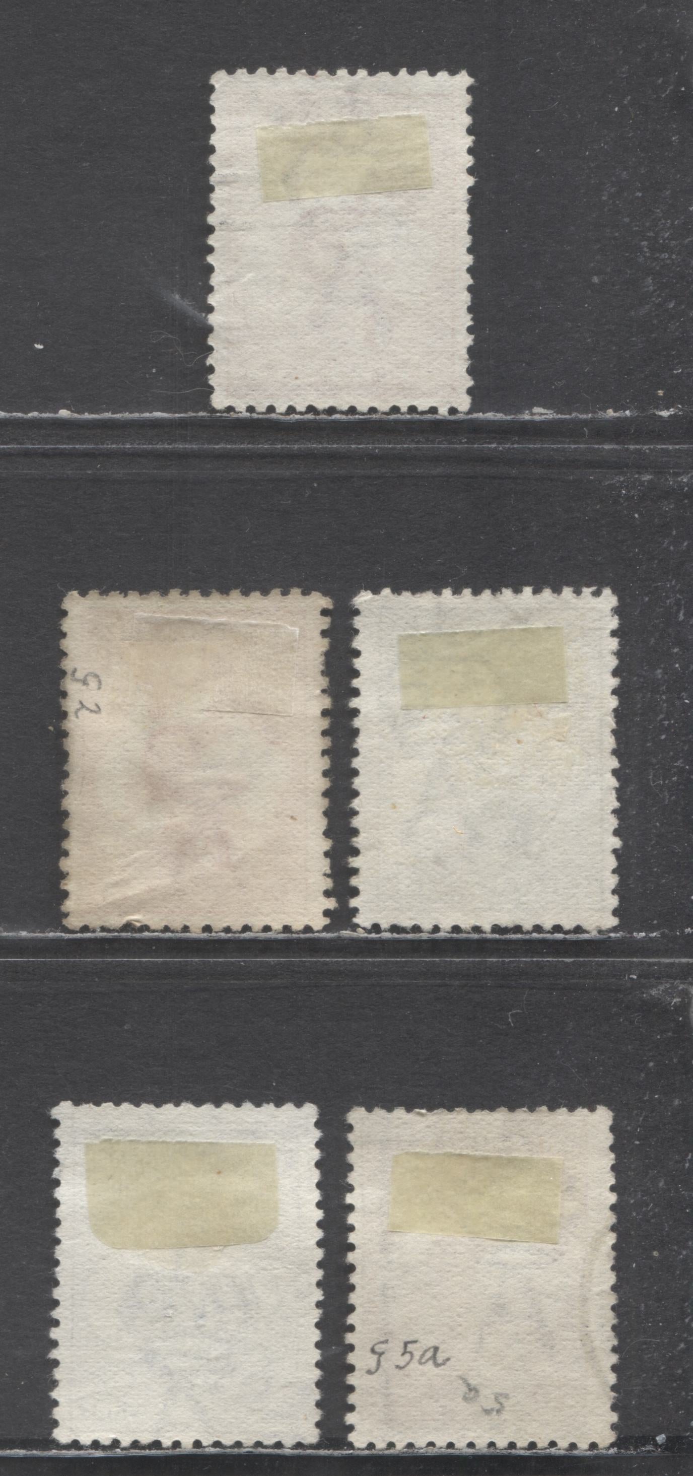 Lot 44 Australia SC#2-5 1913 Kangaroo & Map Issue, Includes Dies 1 & 2 Of 1d Carmine, Wide Single Crown & Wide A Wmks, 5 Fine/Very Fine Used Singles, Click on Listing to See ALL Pictures, Estimated Value $30