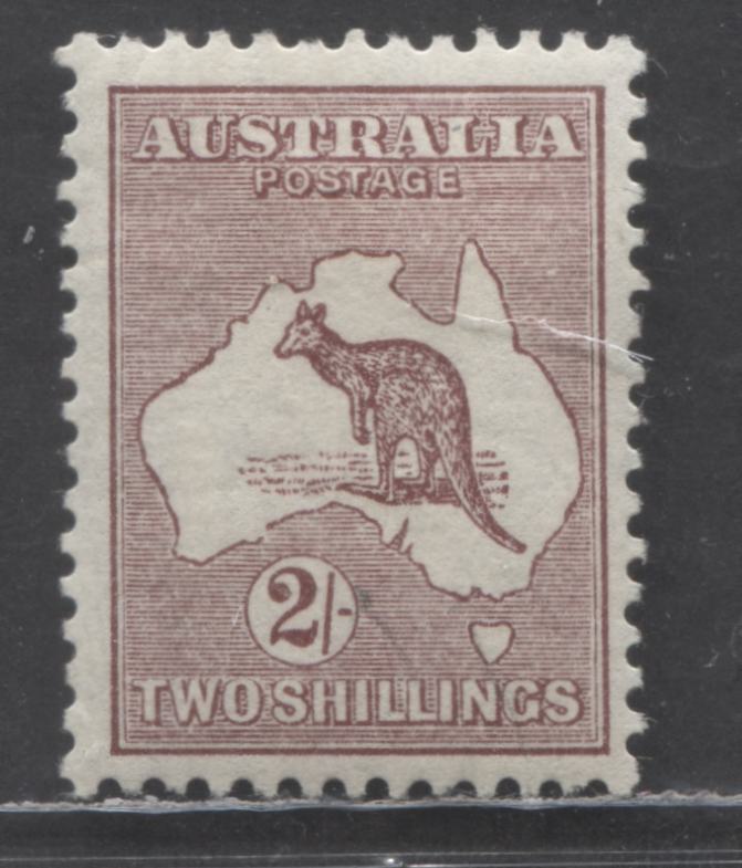 Lot 61 Australia SC#53 2/- Maroon 1915 Kangaroo & Map Issue, A VFOG Single, Click on Listing to See ALL Pictures, 2022 Scott Classic Cat. $70