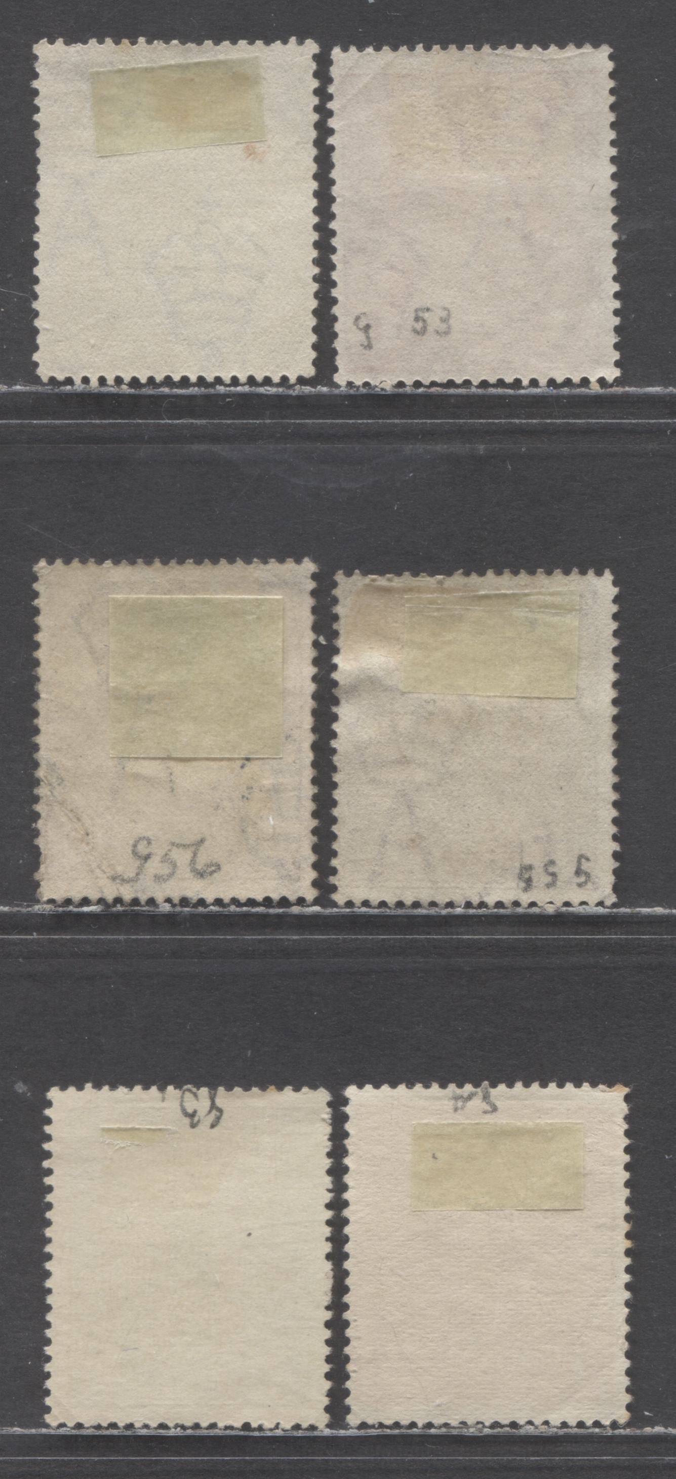 Lot 66 Australia SC#60/65 1918-1924 King George V Profile Heads Issue, Multiple Wide Crown & A And Unwatermarked, 6 Fine Used Singles, Click on Listing to See ALL Pictures, Estimated Value $19